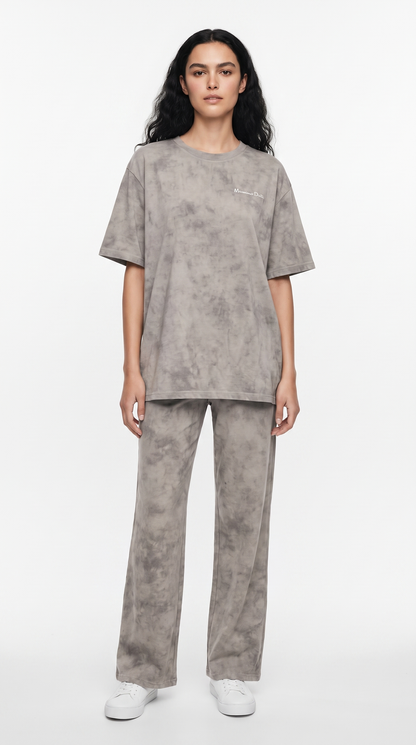 Grey Tie-Dye Oversized Lounge Set