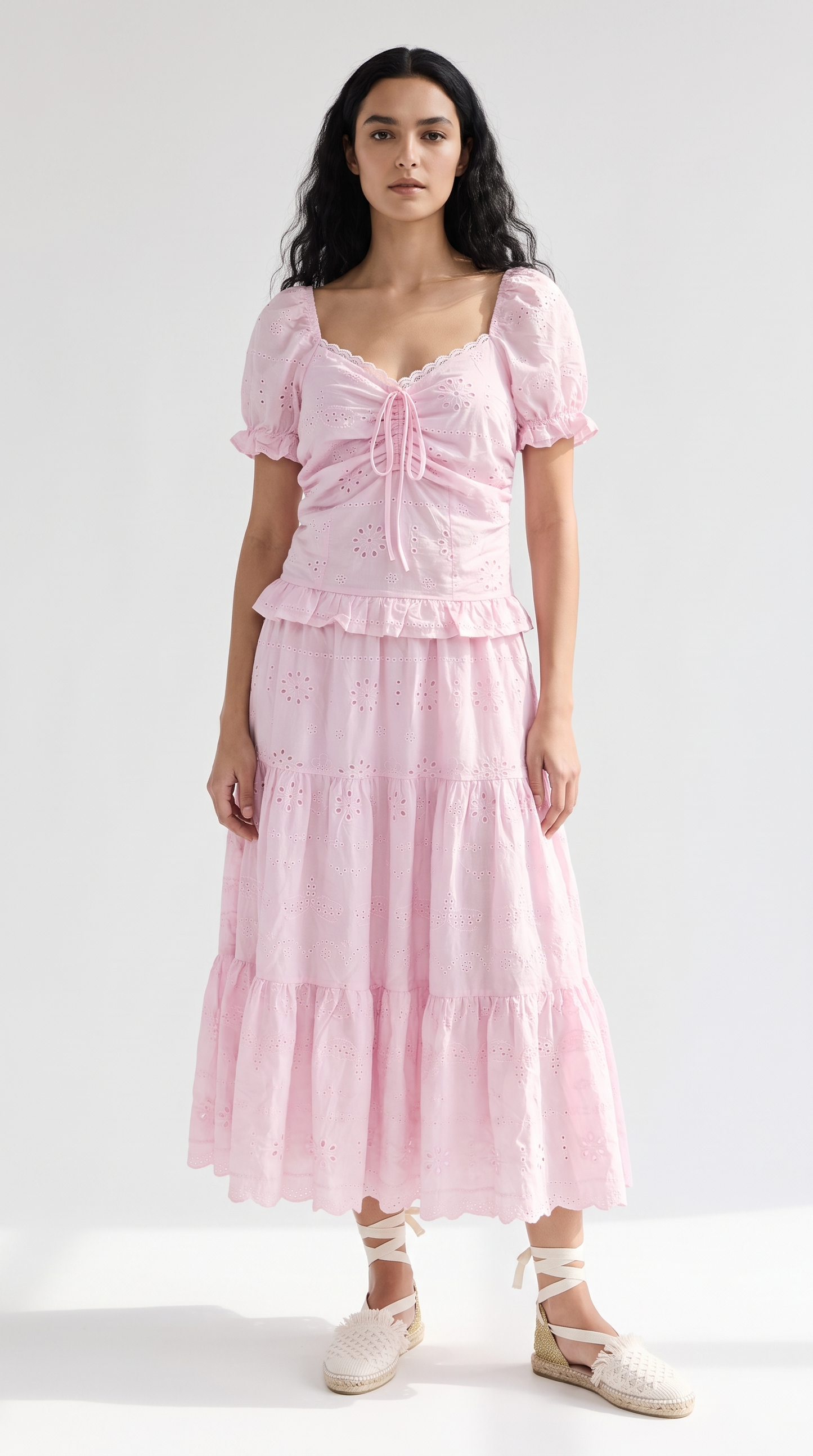Elegant Pink Summer Long Dress